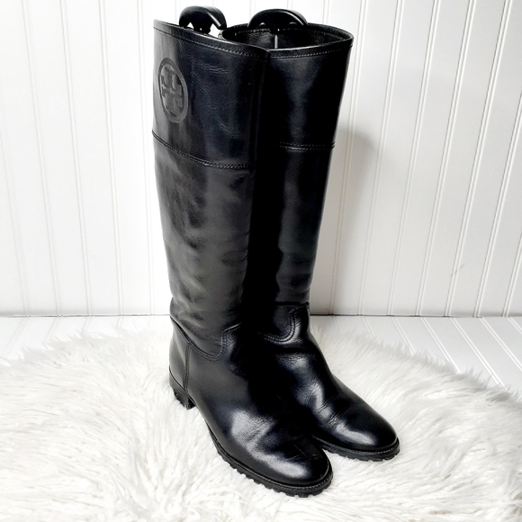 Tory Burch Shoes - Tory Burch Black Leather Knee-High Boots